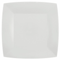 10 assiettes carrées 23x23cm - Blanc