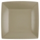 10 assiettes carrées 23x23cm - Grège
