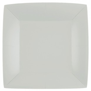 10 assiettes carrées 23x23cm - Chocolat