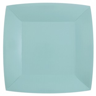 10 assiettes carrées 23x23cm - Mint