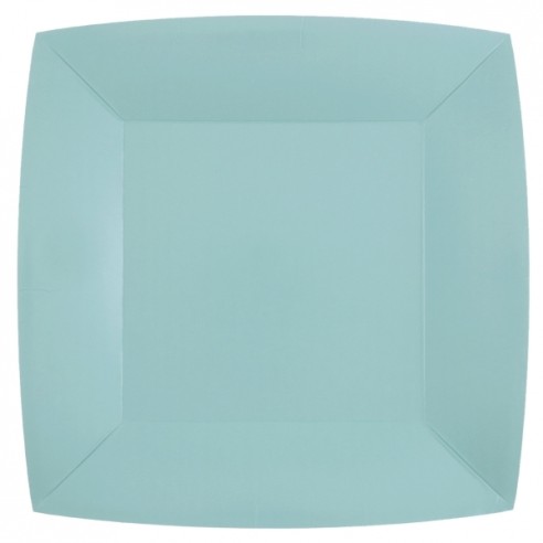 10 assiettes carrées 23x23cm - Mint