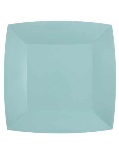 10 assiettes carrées 23x23cm - Mint