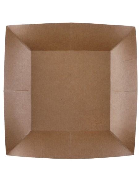 10 assiettes carrées 23x23cm - Bleu marine