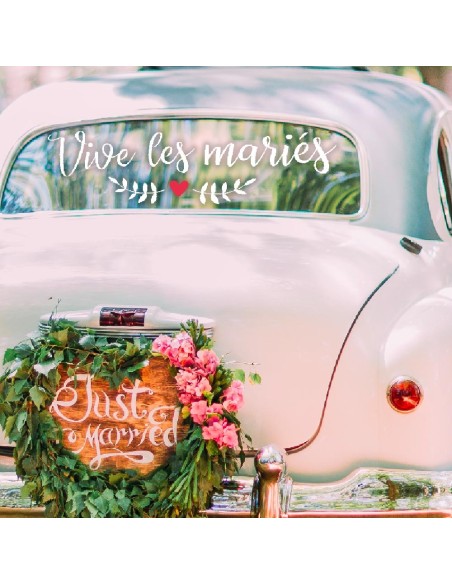 Sticker voiture mariage
