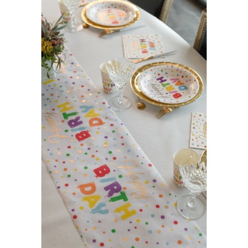 Chemin de table Ballons et paillettes 5m