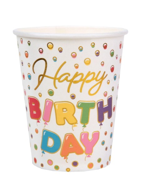 Gobelets Ballons et paillettes x10