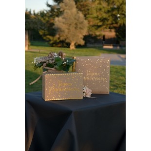 Livre d'or Joyeux Anniversaire métallisé - Sauge 2