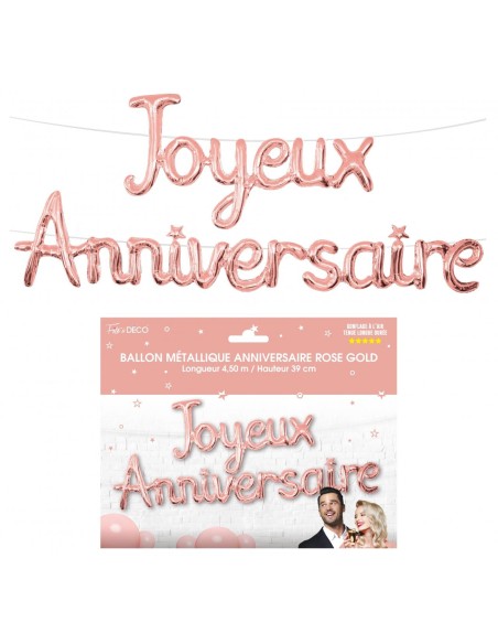 Ballons métalliques joyeux anniversaire - Vert