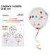 6 ballons confettis blancs