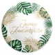 6 assiettes anniversaire tropical 23cm