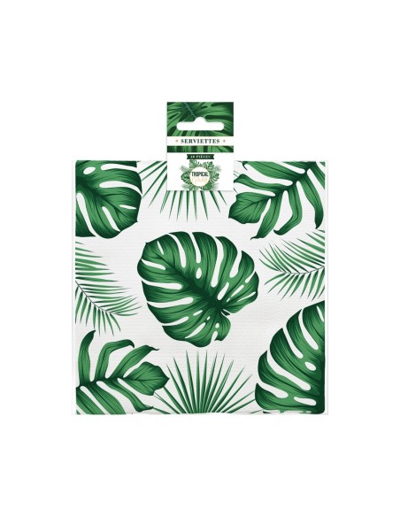 6 assiettes anniversaire tropical 23cm