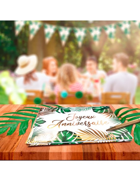 12 pailles anniversaire tropical