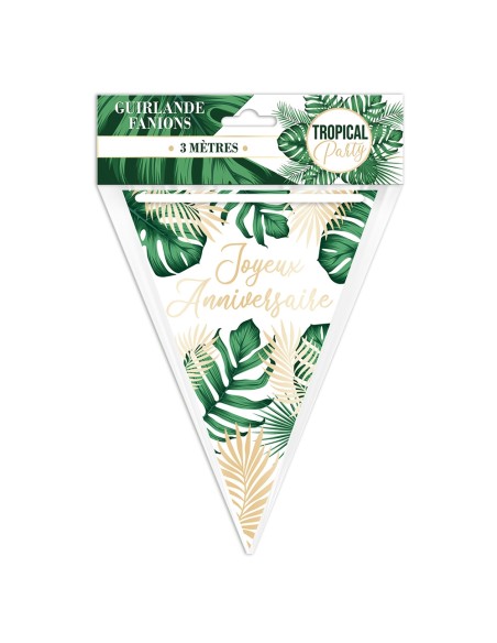 Centre de table anniversaire tropical