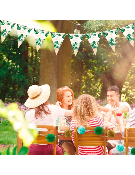 Centre de table anniversaire tropical