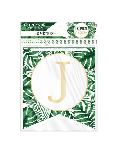 Guirlande fabions anniversaire tropical