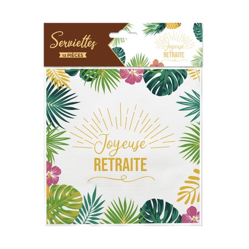 20 serviettes Retraite