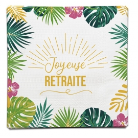 12 serviettes Retraite