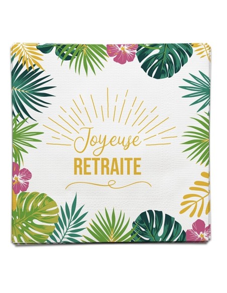 20 serviettes Retraite
