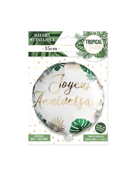 Ballons métalliques joyeux anniversaire - Multicolore