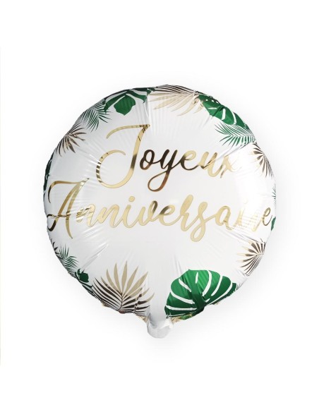 Ballons métalliques joyeux anniversaire - Multicolore