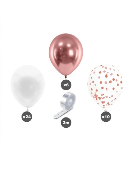 Kit arche à ballons rose doré