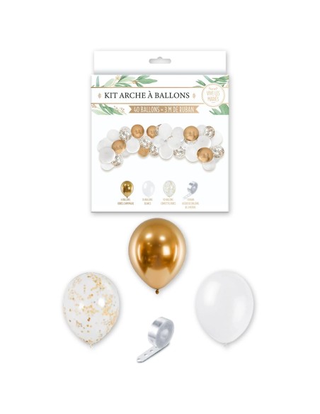 Kit arche à ballons argent