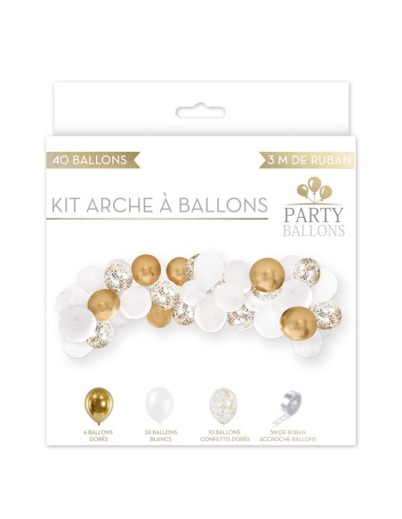 Kit arche à ballons multicolores