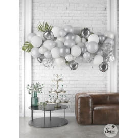 Kit 50 ballons ballons argent