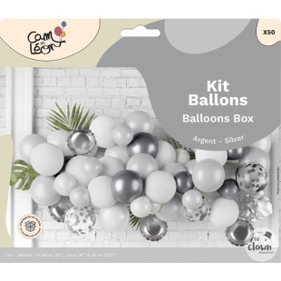 Kit 50 ballons ballons arc en ciel 2