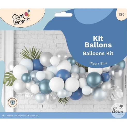 Kit 50 ballons ballons argent