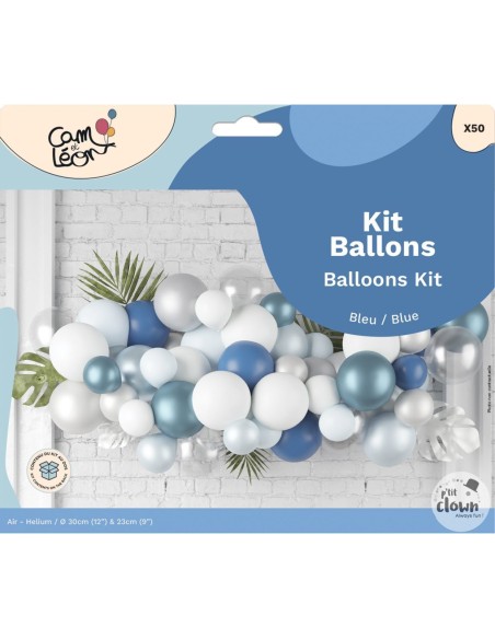 Kit 50 ballons ballons argent