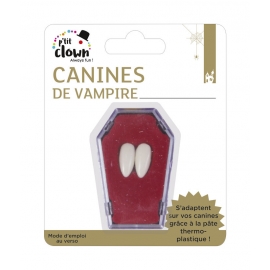 Deux dents de vampire dans cercueil