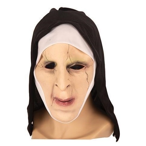 Demi masque latex diable avec cheveux