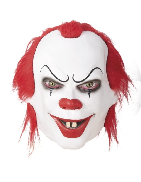 Demi masque latex squelette avec cheveux