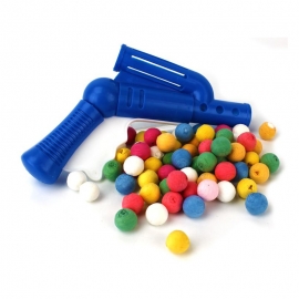 Faux pistolet avec 30 boules sarbacanes : Deguise-toi, achat de Decoration  / Animation