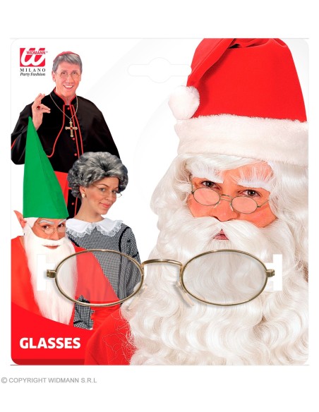 Lunettes père noël ovales avec verres