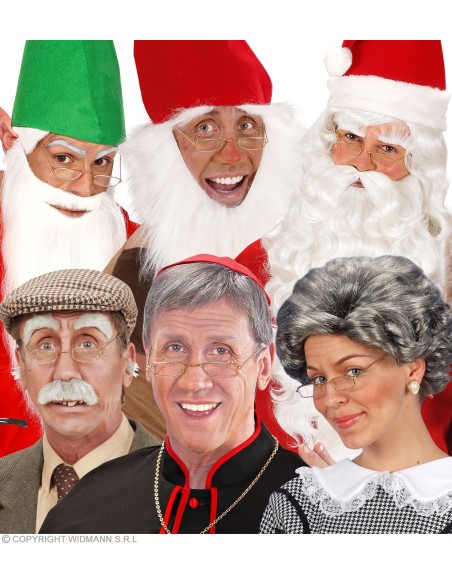 Lunettes père noël carrées avec verres