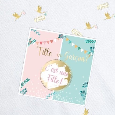 Sachet 6 Cartes Gender Garçon