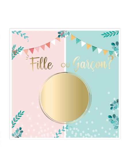 Sachet 6 Cartes Gender Garçon