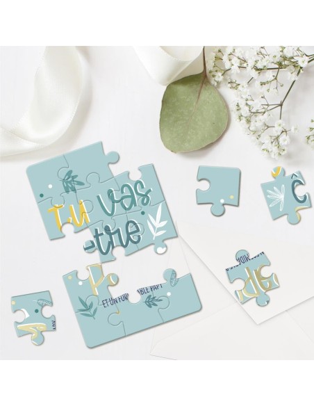 Carte Puzzle Annonce "Etre Mamie"