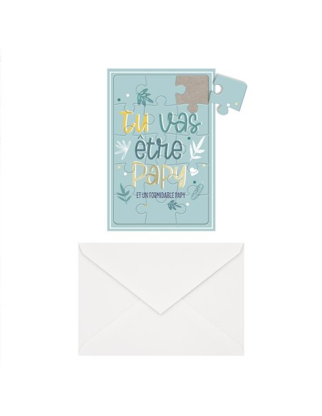 Carte Puzzle Annonce "Etre Mamie"