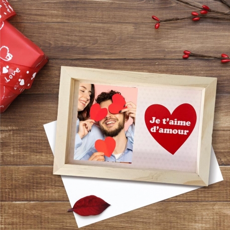 Cadre photo "Je t'aime d'amour"