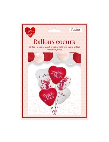 Pack de 10 serviettes coeur