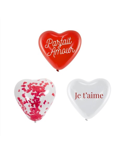 Pack de 10 serviettes coeur