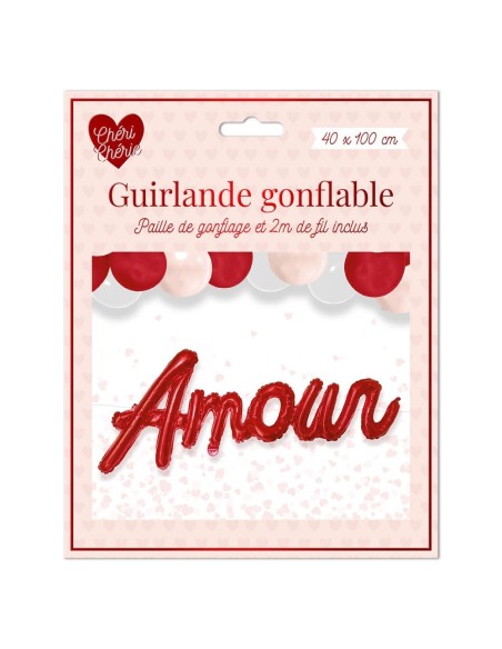 1 ballon métal coeur Saint Valentin