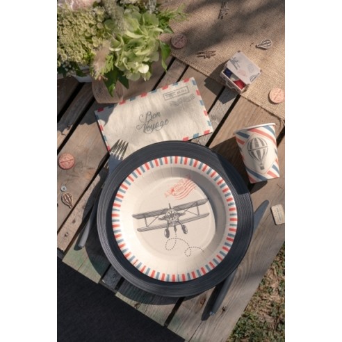 10 assiettes Bon voyage