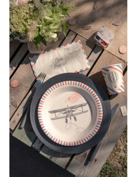 10 assiettes Bon voyage