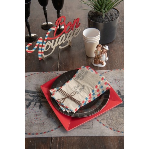 10 assiettes Bon voyage