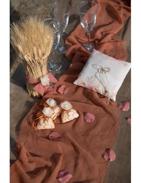 Chemin de table intissé orange