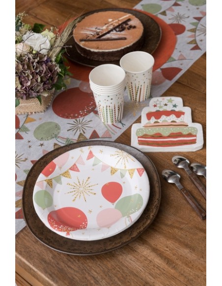 Assiettes Ballons et paillettes x10